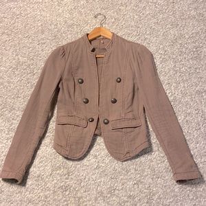 Free People Jagger blazer military style jacket mauve XS